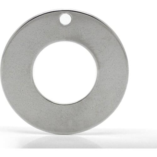 10Pcs Silver Tone Stainless Steel Round Circle Blank Stamping Tags Charms Pendants 20mm/30mm