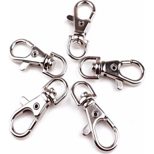 20pcs Split keyrings Silver color Metal Swivel Lobster Clasps Lanyard Valar Dohaeris Snap Hook Lobster Clasp Clip Clasps K