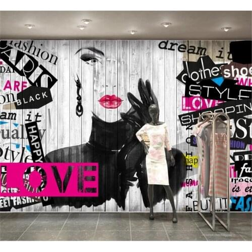 Beibehang customized 3D wallpaper tape Europa and America graffiti hand-painted TV background home decoration painting