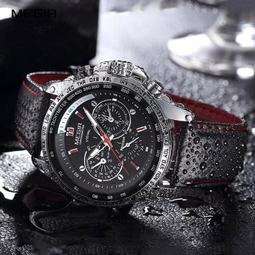 MEGIR Hot Fashion Casual Business Analog Quartz Wristwatches Men Waterproof Military Sports Watches Clock Male Relogio Masculino