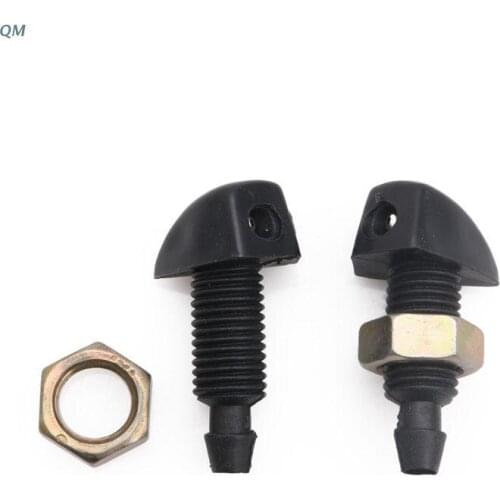 2Pcs Black Plastic Window Windshield Washer Spray Sprayer Nozzle for toyota 13MF
