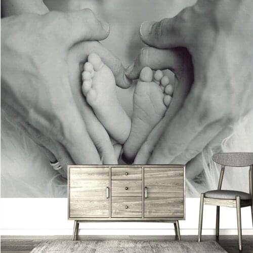 Custom dad mom and my healthy family background wallpaper mural