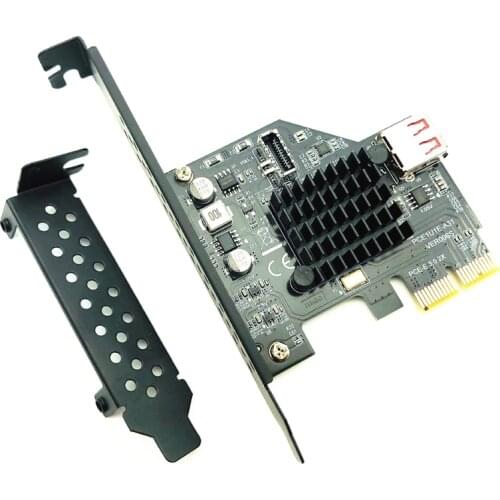 ASM3142 chip 10Gbps USB3.1 Gen 2 Type-E 20 Pin Expansion Card USB 2.0 PCI Express 3.0 X2 Adapter for Desktop PC Computer Raiser