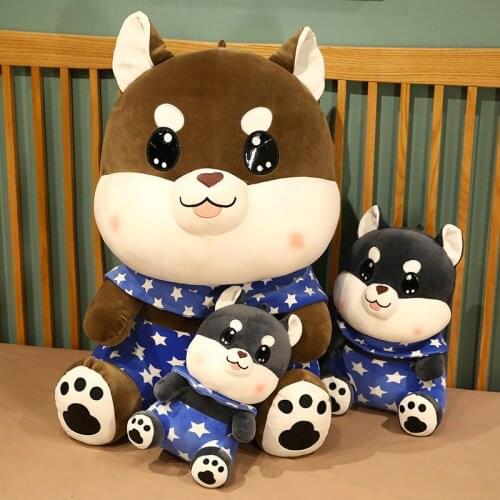 30-50cm Lovely Dog Plush Toys Soft Pillow Stuffed Sleepping Animal Cushion Shiba Inu Doll For Baby Kids Birthday Gifts