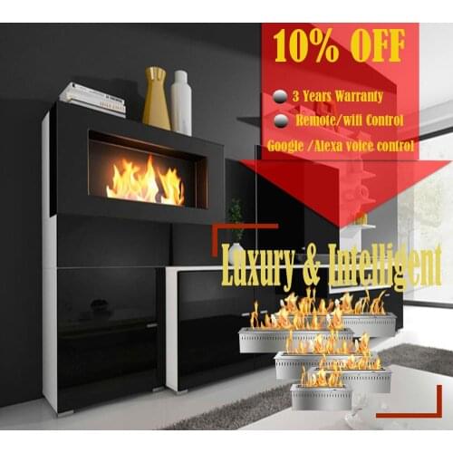 Inno-living fire 36 inch modern chimney indoor ethanol fire with remote