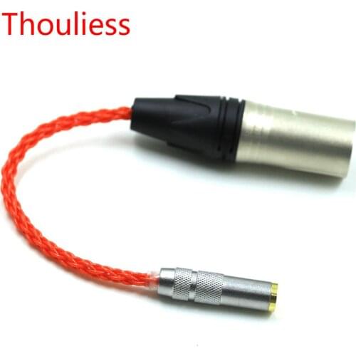 Thouliess 2.5mm Balanced Female to 4pin XLR Balanced Male Audio Adapter Cable UPOCC Single-Crystal-Silver 2.5mm to XLR Adapter
