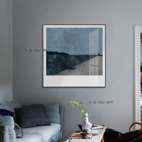 Handmade Oil Painting Modern Landscape Minimalist Abstract Wall Art On Canvas For Office Living Room Decorations