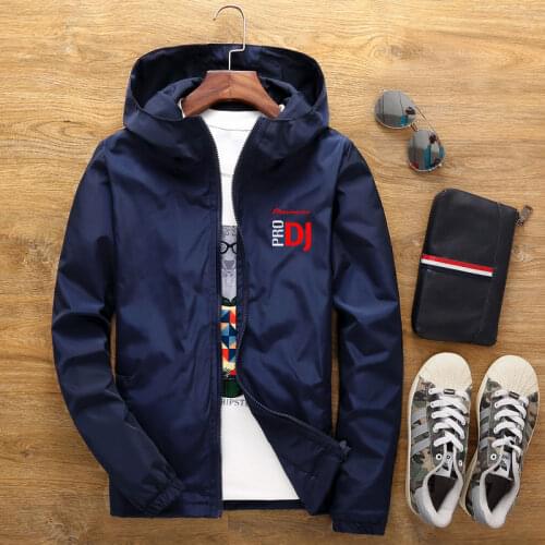 Size 6XL 7XL spring and summer new DJ Pioneer PRO pilot jacket men casual windbreaker zipper thin section hooded mens jacket