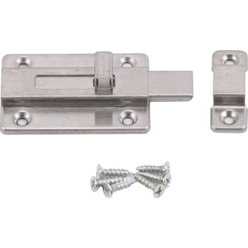 2/3/4 Inch Stainless Steel Furniture Door Bolts Locks Sliding Door Chain Latch Gate Security Hardware Home Accessories