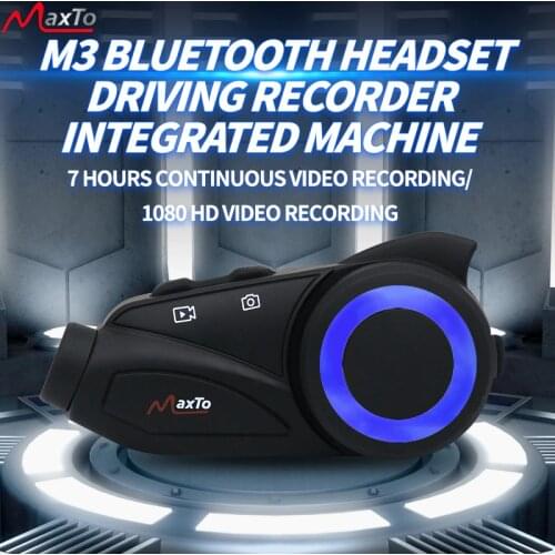 Maxto M3 Motorcycle Helmet Bluetooth Headset Driving Recorder 6 People HD Video WiFi Intercom Waterproof