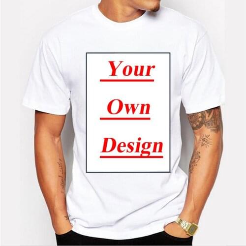 Mens T shirt Custom Print Your Own Design High Quality tops