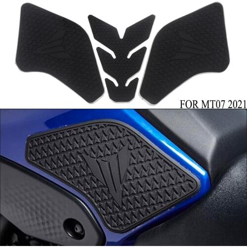 Motorcycle Non-slip Side Fuel Tank Stickers 2021 FOR YAMAHA MT07 MT-07 MT 07 Waterproof Pad Rubber Sticker