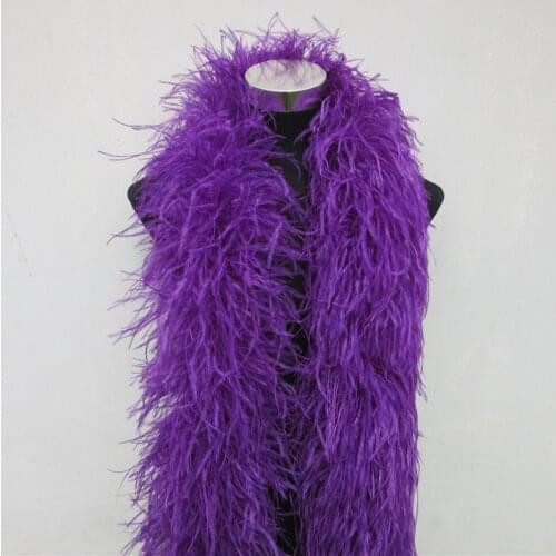 New Arrivals High Quality Purple Ostrich Feather Boa Celebration Accessories Christmas Craft 10 Layer Plume Plumas