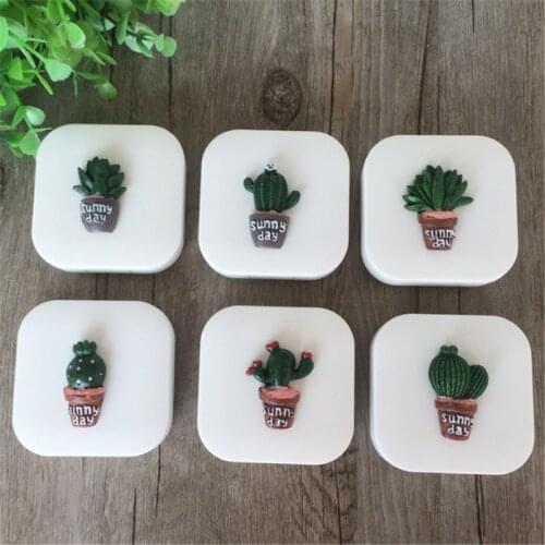 New Contact Lens Case Cactus Contact Lens Care Box Cute Beauty Storage Box Wholesale Cute Lovely Travel Kit Box Women