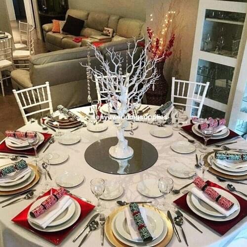 New hangging crystal bead Aisle white Flower Stand Set Wedding Decoration senyu1982