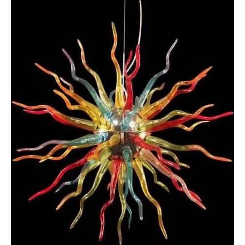 Wholesale beautiful glass chandelier shape light Modern Multicolor Murano Glass chandelier lighting