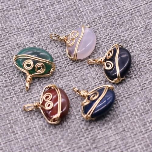 Natural Stone Pendant Irregular Shaped Winding Semi-precious Exquisite charms For Jewelry Making DIY Necklace Bracelet Accessory