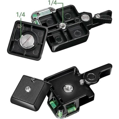 QR40 Camera Aluminum Alloy Quick Release Plate Holder for DSLR Tripod Ball Head Easy and Fast to Use 1/4 Camera Screw