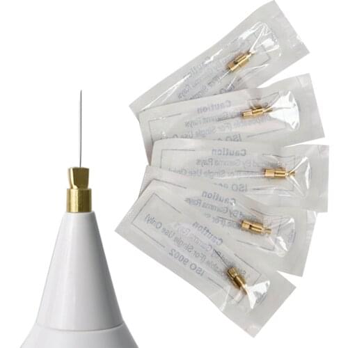 Hot 5pcs Micro Removal Pen Fine Needles For Sweep Spot Skin Tag Mole Freckle Laser Plasma Point Tattoo Pen Machine Needles