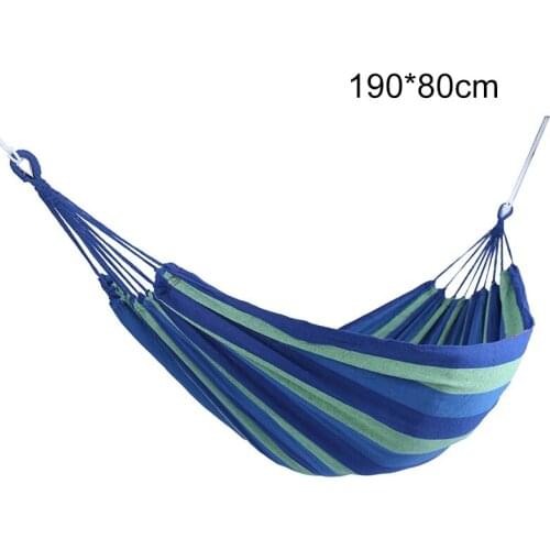 Blue Camping Hammock Portable Hammock Fabric Hanging Bed Outdoor Swing Hanging Bed