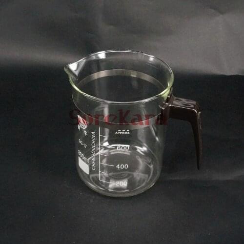 800ml Plastic handle Beaker Chemistry Laboratory Borosilicate Transparent Glass Beaker with spout