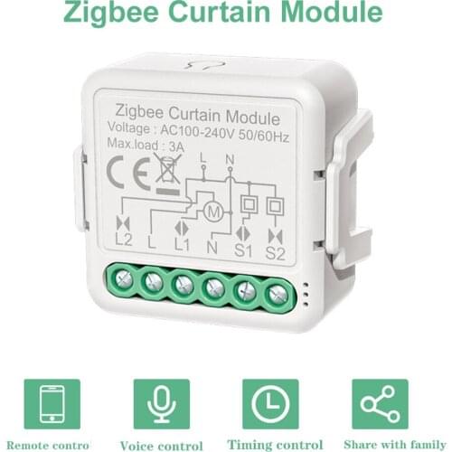 Tuya ZigBee Intelligent Curtain Switch Module Three-way Switch Module Intelligent Home Roller Blind Curtain Modification Module