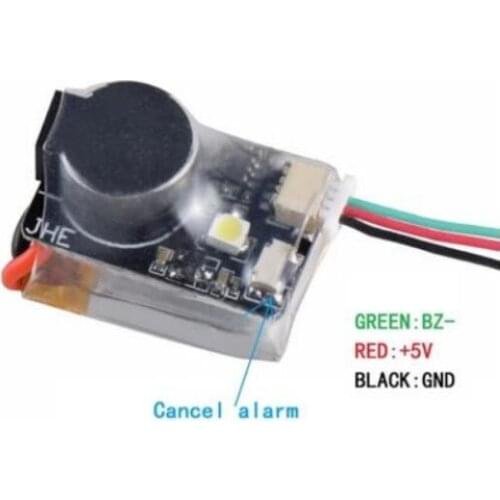 Finder JHE42B 5V Super Loud Buzzer Tracker 110dB with LED Buzzer Alarm For FPV Multirotor Racing Drone Flight Controller