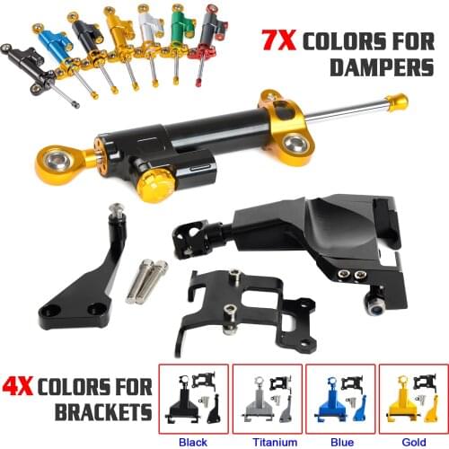 Complete Stabilizer Steering Damper Mount Bracket Support Kit For Yamaha MT-07 MT07 MT 07 2014 2015 2016 Moto Cage