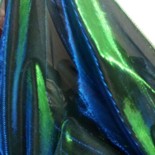 Party Dress Glam Fabric Shiny Flashing Mesh Light Fabric Rridescence Mesh Magic Color DIY Wedding Dress Cosplay Material 1 Yard