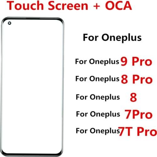 Outer Screen For Oneplus 9 Pro 9Pro Touchscreen LCD Display Front Touch Panel Glass Cover Lens Repair Replace Parts + OCA