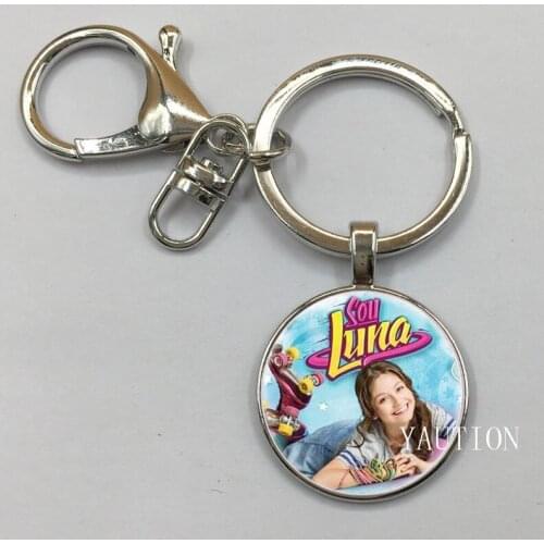 YAUTION 2020 Hot Sale Soy Luna Glass Pendant Keychain Soy Luna Vintage chain Keychain Gift For Children