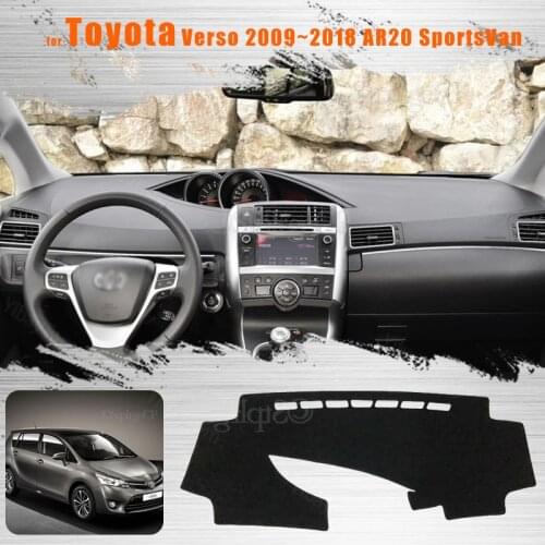 For Toyota Verso 2009~2018 AR20 SportsVan Console Dashboard Suede Mat Protector Sunshield Cover