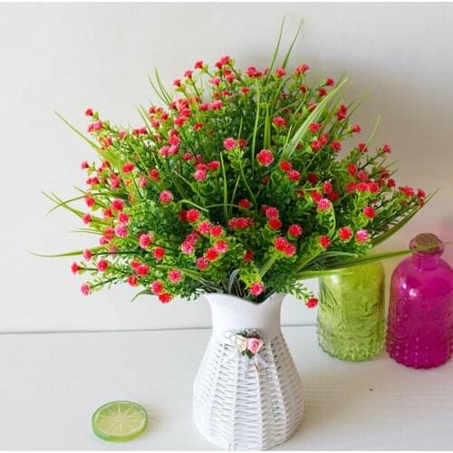 1 bouquet 28cm Green Grass plants artificial flower babysbreath simulation flower wedding decoration for home party office