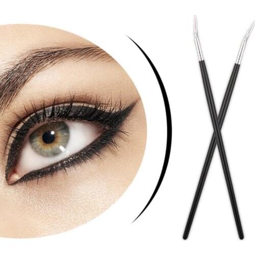 1Pcs Soft Bend Eyeliner Brush Professional Facial MakeUp Cosmetic Eye BrushTools Easy To Clean& Apply Makeup Eyeliner Brush