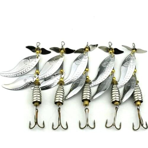 10pcs Spinner Bait Metal Double Spoon Lure 10cm 14.8g Artificial Bait Hard Spinner Lure Fishing Tackle Spinnerbait Fishing Lures