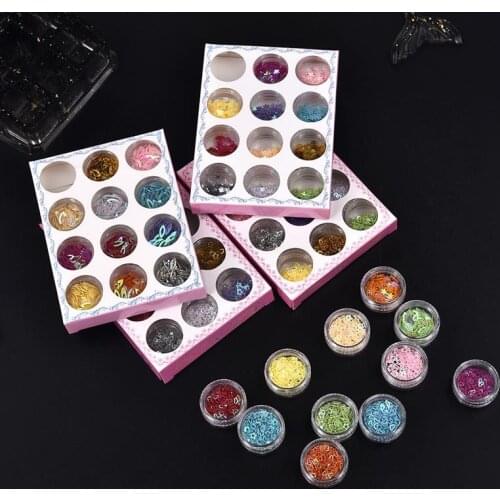 12bottles/Pack Flower Heart Sequin Confetti Sprinkles Heart Glitter Fake Filling Jewelry Making Supplies Resin Jewelry Making