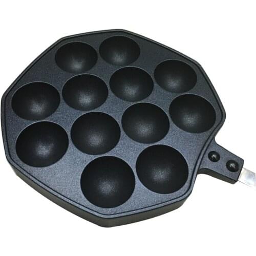 12 Cavities Aluminum Alloy Takoyaki Pan Takoyaki Maker Octopus Small Balls Baking Pan Home Cooking Tools