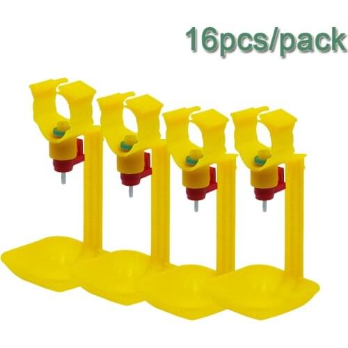 16pcs Poultry Drinking cups chicken hanging Pheasant water bowl Nipple drinkers Chicken farming equipment FarmTools