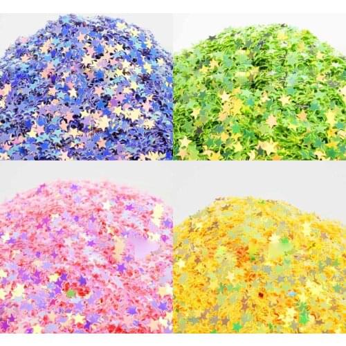 4mm five-pointed star nail polish sequin crystal mud DIY handmade material glitter eye makeup patch glitter wedding party throw