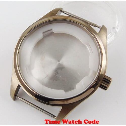 High quality 40mm Corgeut Bronze plated Watch Case fit NH35 NH35A NH36 movement Sapphire glass Stainless Steel