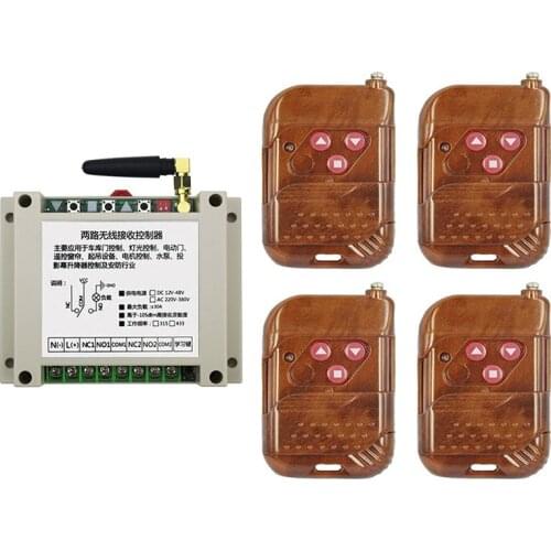 AC 220V 250V 380V Motor Wireless Remote Control Switch UP Down Stop Tubular Motor Controller Motor Forward Reverse TX RX Latched