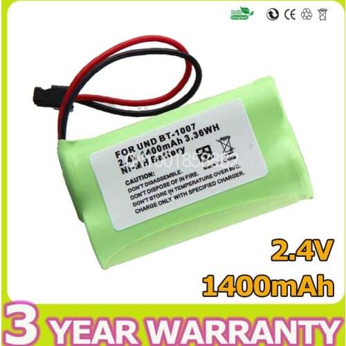 Apexway NI-MH Rechargeable Cordless Phone Battery 1400mAh 2.4V BT-1007 BT-1015 for Uniden DCX150 DECT1500 Unbranded/Generic