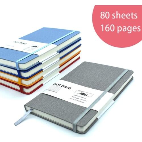 A5 Bullet Dotted-Journal Planner Cloth hardcover 100 GSM 160 pages Diary Office&School notepad supplies Stationery Notebook New