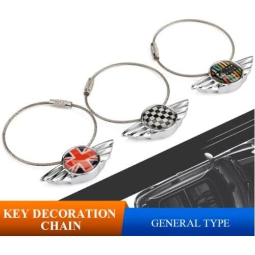 Stainless Metal Keyring Keychain Split Ring Keyfob Key Ring Man Women For BMW MINI Cooper Clubman Coutryman Paceman Accessories