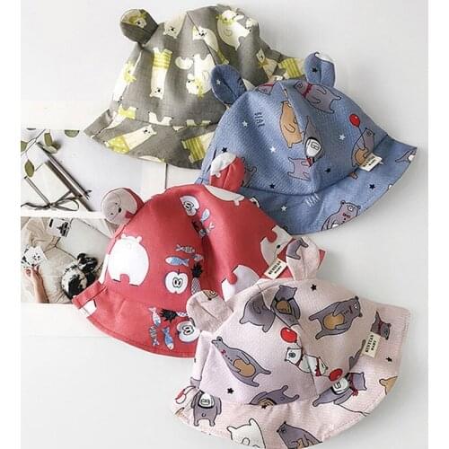 Children Fisherman Hat 1-4 Years Old Spring And Summer Boys Sun Hat Hat Female Baby Thin Sunscreen Sun Hat