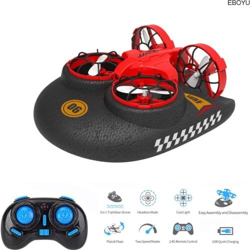 JJRC RC Drone H94 3 in 1 RC Drone Boat Vehicle w/ Flying Air/Boat/Land Driving Altitude Hold Headless Mode RC Quadcopter Gift
