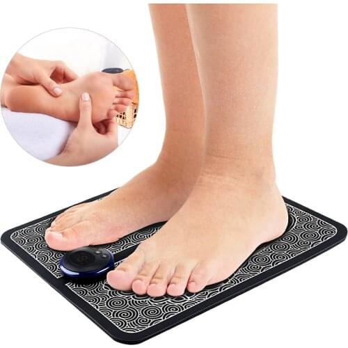 EMS Foot Massage Mat Electrical Muscle Stimulation Foot Massager EMS Foot Pad 6 Modes 9 Intensity Pain Reduce Foot Care Massage