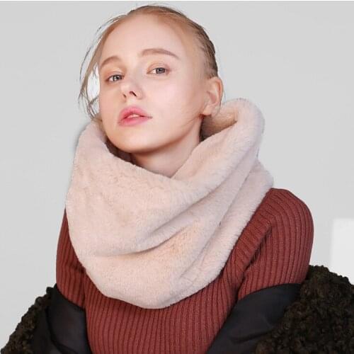 European and American winter Wraps warm Faux fur Scarf cashmere fur collar men and women Ring scarves women 2018