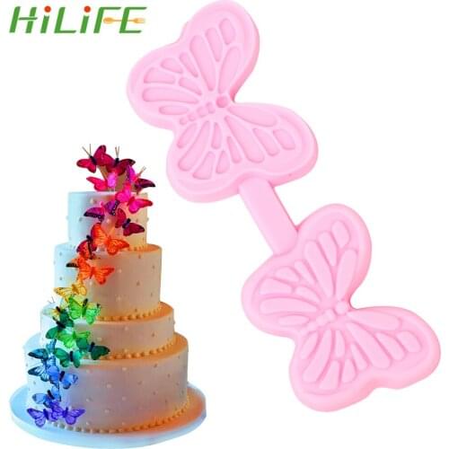 HILIFE Chocolate Jelly Pudding Mold Bakeware 3D Butterfly Shape Silicone Cake Mold Baking Tool DIY Fondant Cake Decorating Tools
