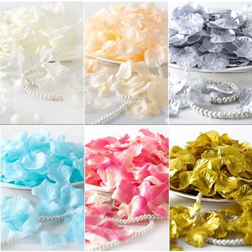 1000pcs Fake Silk Rose Petals Wedding Accessories Petalos De Rosa Wedding Decoration Artificial Fabric Wedding Rose Petals